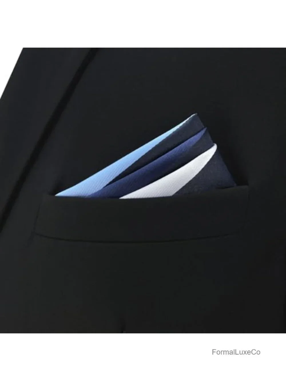Striped Silk Blend Men's Pocket Square - Large 12.6